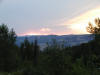 Sunset looking North from Greenwood towards Kettle Valley