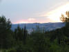 Sunset looking North from Greenwood towards Kettle Valley